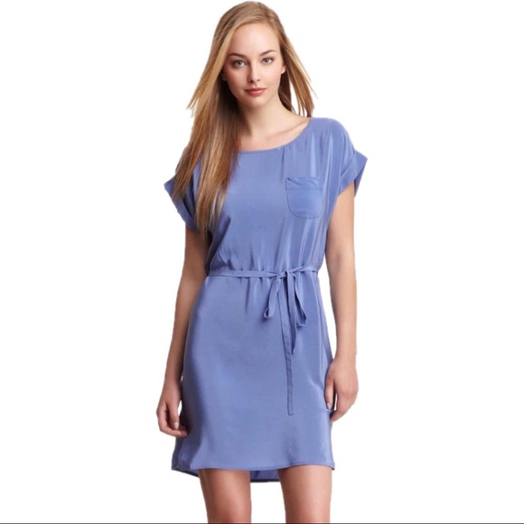 French Connection | Dresses | French Connection Blue Silk Dress Small |  Poshmark